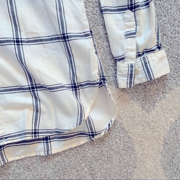 White and Black Checked button up - Picture 3 of 4